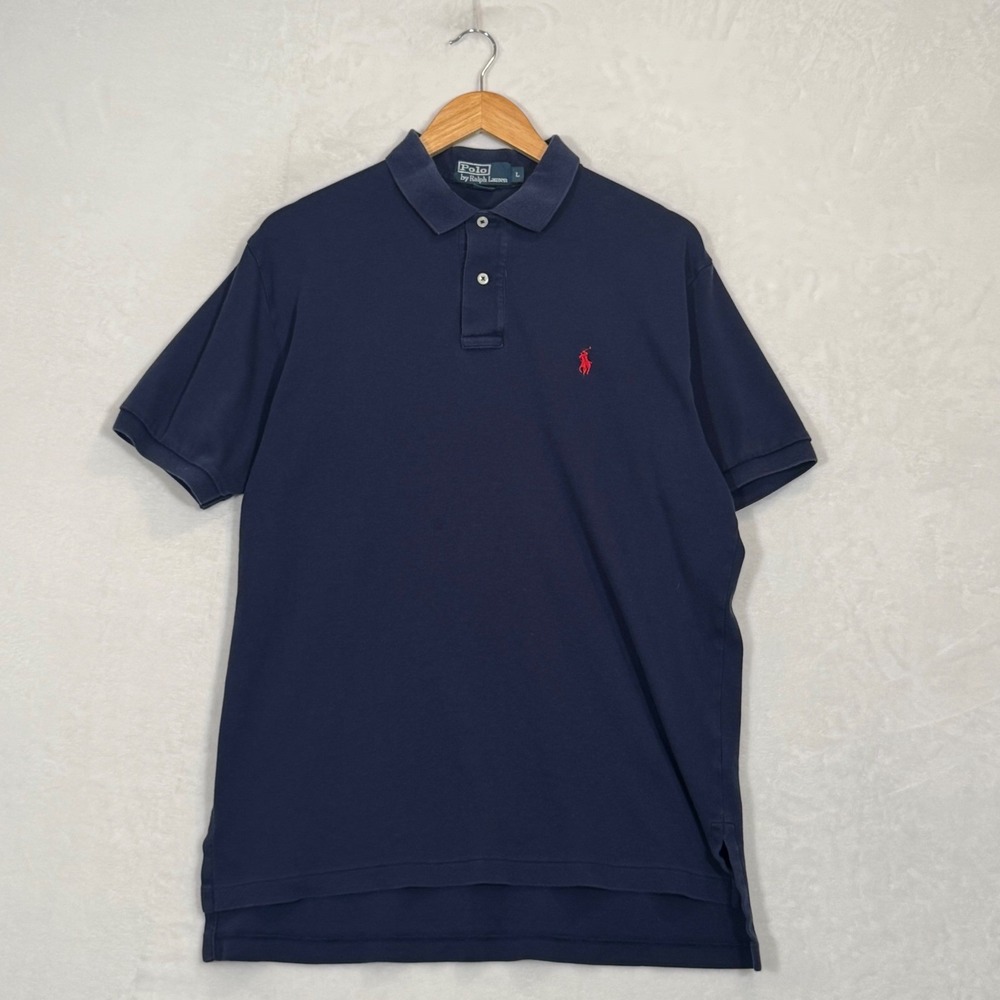 Polo Ralph Lauren Navy Blue Short Sleeve Polo Shirt Large